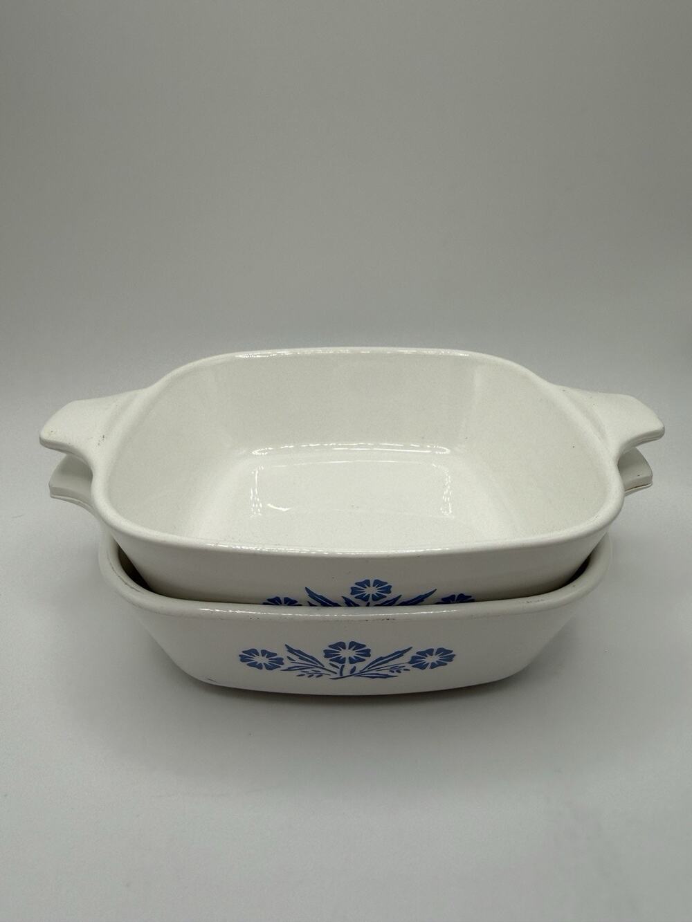 Vintage Corning Ware Blue Cornflower P-41 Petite Pans Casserole Dishes Set Of 2